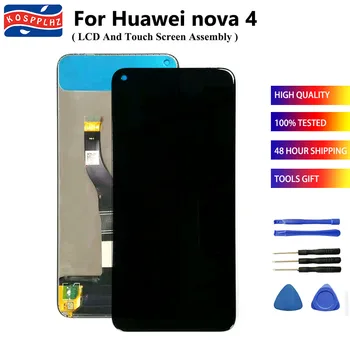 Orijinal LCD Ekran İçin HUAWEİ Nova 4 Ekran Ve Dokunmatik Ekran Digitizer Değiştirme İçin HUAWEİ Nova4 LCD Ön Ekran + Tutkal