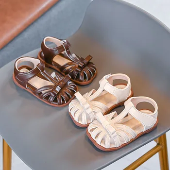 1 2 3 4 5 6 Yaşında Moda Yay Çiçek Prenses Yaz Spor Küçük Kız plaj sandaletleri 2021 çocuk sandaletleri Bebek Çocuk Ayakkabı