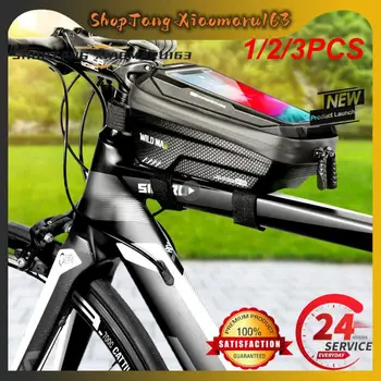 1/2/3 ADET ADAM X2 Bisiklet Çantası EVA Sert Kabuk Su Geçirmez Dokunmatik Ekran Yüksek Kapasiteli Yol Bisikleti Dağ Bisikleti Anti-titreşim Bisiklet