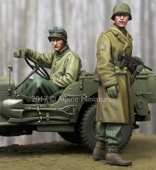 1/35 WW2 ABD ASTSUBAY ve Sürücü Seti dahil değildir araba 4 farklı kafa reçine kiti askerler GK Askeri tema Kaplanmamış Hiçbir renk