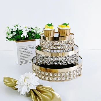 1 Adet Altın Gümüş Kristal altın Kek Standı Tatlı Tutucu Düğün Parti Doğum Günü Çay Kek Standı