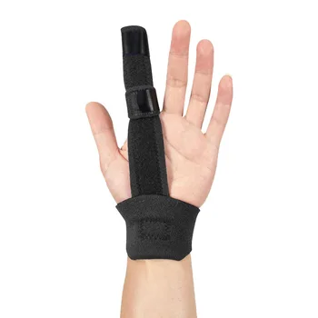 1 Adet ayarlanabilir atel parmak koruyucu, parmak düzeltici, atel tetik, sertlik, ağrı ve patlama tıklaması için parmak tedavisi