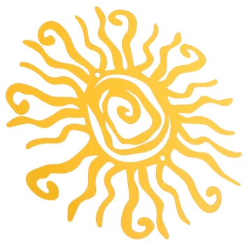 1 Adet yaratıcı demir güneş kolye dekoratif duvar kolye kapalı asılı süsleme