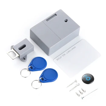 1 TAKIM Akıllı Sensör RFID Gizli Güvenlik Dijital Dolap Kilidi / Elektronik Çekmece Kilitleri Görünmez Sensör Kilidi Dolap Mobilya