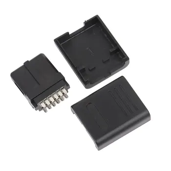 1 Takım NGC SNES N64 Konnektör Erkek Kablo 12Pin Çok Çıkışlı Konnektör Fiş AV Onarım DIY GameCube SFC Fiş Siyah