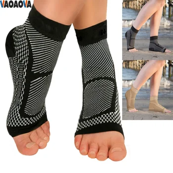 1 Çift Erkek Kadın Ayak Bileği sıkıştırma manşonu Toeless Çorap Plantar Fasiit, Ayak ve Kemer Desteği Yaralanma Kurtarma Eklem Ağrısı