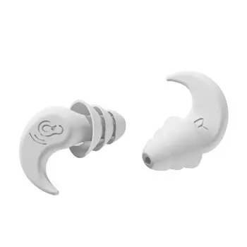 1 Çift Kulak Tıkacı Yeniden Kullanılabilir Silikon Kulak Tıkacı Ağrı Yok Kulak Koruyucu Gece Derin Uyku Kulak Tıkacı Günlük Kullanım