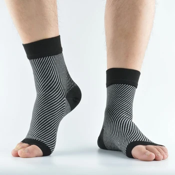 1 Çift Sıkıştırma Ayak Kol Ayak Bileği Desteği Koşu Döngüsü Basketbol spor çorapları Elastik Nefes Kullanımlık Açık Spor için