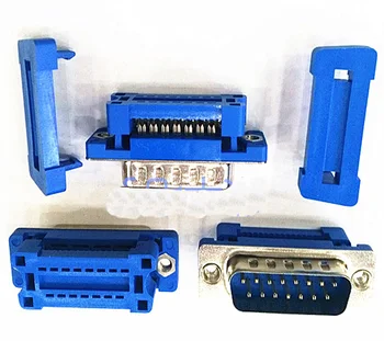10 adet 15 pin DB15 RS232 Erkek Dişi Toka Ücretsiz Kaynak Seri Adaptör konektör soket Tel Basınç Tipi