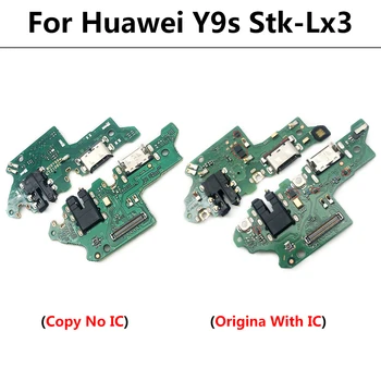 10 Adet / grup, Yeni Huawei Y9S Stk-Lx3 USB şarj portu Mic Mikrofon yuva konnektörü Kurulu Flex Kablo Tamir Parçaları
