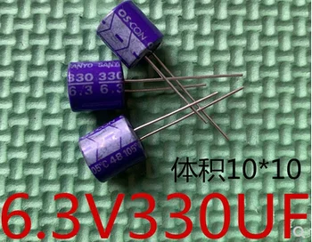 10 adet OS-CON 6. 3V330UF mor katı hal kapasitörler sp330m boyutu 10 * 10mm