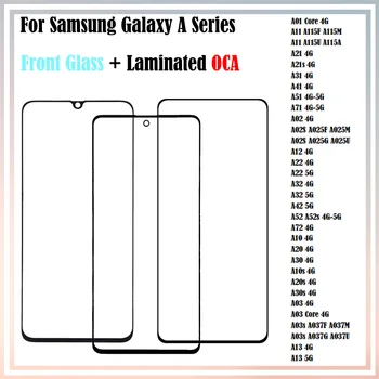 10 Adet Samsung Galaxy A01 Çekirdek A11 A21 A21s A31 A41 A51 A71 A02 A02s A22 LCD Ön Dokunmatik Ekran Dış Lens Cam + OCA Tutkal