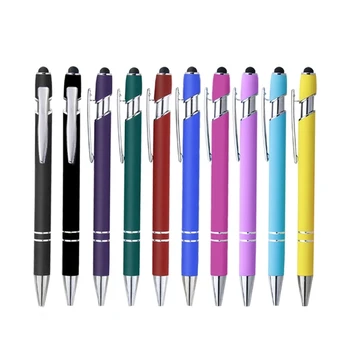 10 Adet tükenmez kalemler uygun Metal kapasitif Stylus kalemler dokunmatik ekran W3JD için