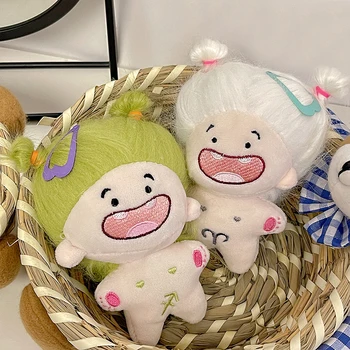 10 cm Sevimli Takımyıldızı Bebek DIY Modelleme Kostüm Anime Eksik Diş Yıldız Bebek doldurulmuş oyuncak Pamuk Bebek Peluş Çocuklar Sürpriz Hediye