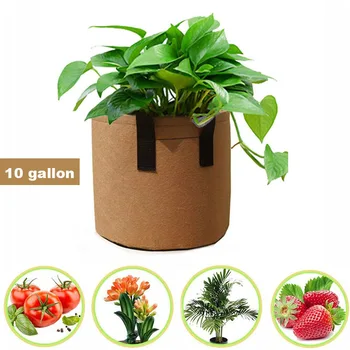 10 galon gal Bahçe büyümek Pot sebze yetiştirme bitki dikme çantası sebze Büyüyen Ekici Sera bahçe aksesuarları