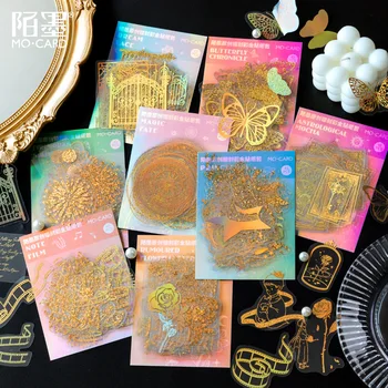 10 takım Kawaii Kırtasiye Çıkartmalar Altın rüya Günlüğü Planlayıcısı Dekoratif PET Çıkartmalar Scrapbooking DIY Zanaat çıkartmalar