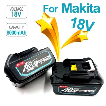 100 % Orijinal Makita 18V 8000mAh Şarj Edilebilir Güç Araçları Makita Pil İle LED lityum-iyon yedek pil LXT BL1860B BL1860 BL1850