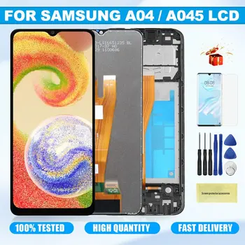 100 % Orijinal samsung LCD Galaxy A04 A045 A045F A045M dokunmatik LCD ekran panel ekranlı sayısallaştırıcı grup Yedek Parçalar