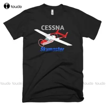 100 % Pamuk Baskı Erkek Yaz O-Boyun Cessna Skymaster (Kırmızı) Uçak T-Shirt Kişiselleştirilmiş Tee Gömlek Unisex S-5Xl Xs-5Xl