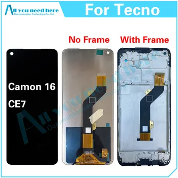 100 % Test AAA Tecno Camon 16 CE7 CE7J lcd ekran dokunmatik ekranlı sayısallaştırıcı grup Onarım Parçaları Değiştirme