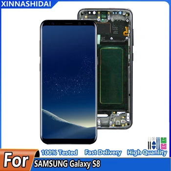 100 % Test Edilmiş Yeni OLED lcd ekran Samsung Galaxy S8 G950 G950F lcd ekran dokunmatik ekranlı sayısallaştırıcı grup Değiştirme