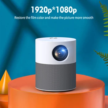 1080P Taşınabilir Projektör HD BT Video Film Projektör Desteği Kablosuz Çoklu Cihazlar Akıllı Ses Sistemi