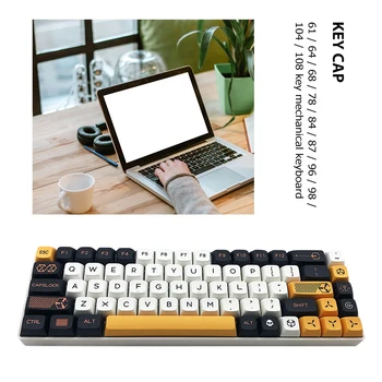 127 Tuşları Mekanik Klavye Keycaps Kişiselleştirilmiş Keycaps XDA Yükseklik Klavye Tuş Takımı Seti MX Anahtarı Oyun Mekanik Klavye