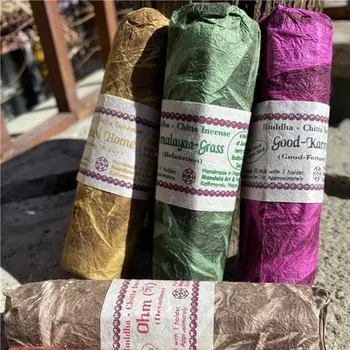 12cm Nepal Butan Kısa Koku Bitki İplik Koku DIY Aromaterapi Kapalı Koku Doğal Tibet Koku Malzemeleri