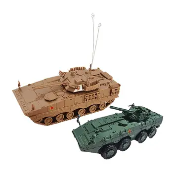 2 Adet 1/72 Araç Modeli Seti DIY Bulmaca 4D Monte Tankı Modeli Bulmacalar Tankı Modeli Oyun Doğum Günü Tatil Parti Etkinliği