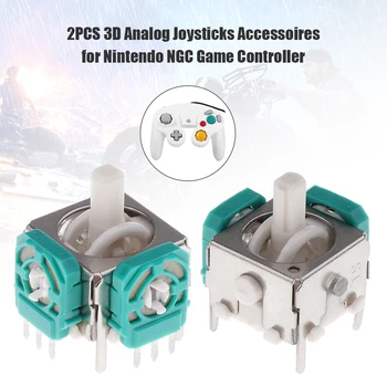 2 adet 3D Rocker Joystick Eksen Analog Sensör Modülü Thumb Çubuk için Yedek Parçalar Nintendo NGC Gamecube Denetleyici