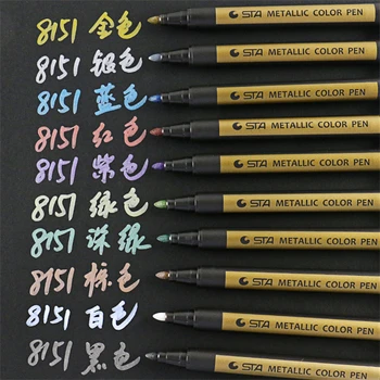 2 adet DIY Metal Su Geçirmez Kalıcı boya kalemi Kalemler Fırça El Sanatları Reçine Kalıp Kalem Çok renkli İsteğe Bağlı Sanat Boyama Malzemeleri