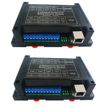 2 adet Ethernet Röle Ağ Anahtarı Modbus MQTT TCP UDP Web HTTP RS485 Zamanlayıcı Modülü ET48A08