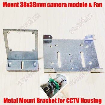 2 Adet/grup Metal Plaka Braketi Desteği Montaj için 38x38mm Kamera Modülü Kurulu Yan Açık CCTV kamera muhafazası Muhafaza