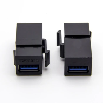  2 ADET USB 3.0 A Dişi Uzatma Keystone Jack Çoğaltıcı Bağlayıcı Adaptörü Dönüştürücü
