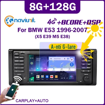 2 din araba radyo android 10 stereo İçin ekran ile BMW X5 E53 5 Serisi E39 M5 1996-2007 Carplay Akıllı sistem Multimedya DVD