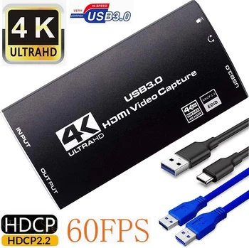 20 adet HDMI Video Yakalama Kartı HDMI USB 3.0 Oyun Yakalama Kartı 4K@60Hz Giriş ve 4K 30Hz veya 1080p 60fps çıkış USB3. 0 Kayıt