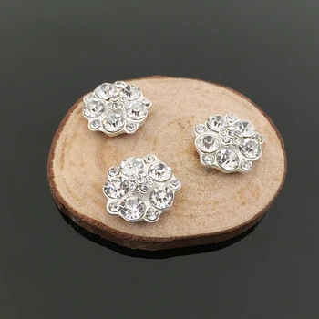 20 adet Kristal Rhinestone Düğme Toka Çiçek Takı Yapımı Telefon saç tokası Strass Düğün Davetiyeleri Dekor Saç Tokası Aksesuarı