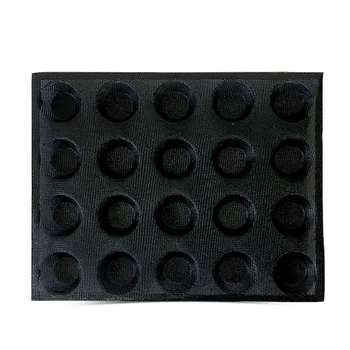 20 Delikli silikon kalıp Kek T Mini Pizza Modeli Yuvarlak Ekmek Hamburger Kalıp Yapışmaz Pişirme Tepsisi Aracı