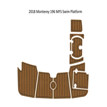 2018 Monterey 196 MFS Yüzmek Platfrom Adım Ped Tekne EVA Köpük Sahte Tik Güverte Zemin