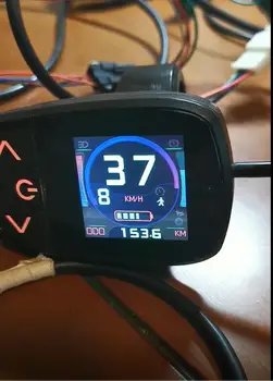 2019 YENİ TFT Ekran Renkli Düzenlenebilir + Fırçasız DC Denetleyici 24v36v48v350w 6 mosfet Elektrikli Bisiklet Scooter MTB Dönüşüm Kiti