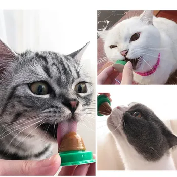 2022 yeni 1 adet Pet kedi beslenme nane topu tozluk yuvarlak güvenlik catnip aperatif sabit kedi beslenme kremi