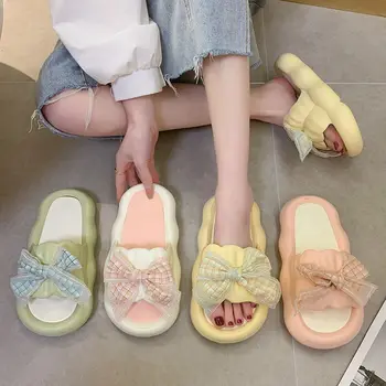 2023 Bayan Terlik EVA Kapalı Kat Yumuşak Terlik Yaz Yay Yatak Odası Ayakkabı Bayanlar Flip Flop moda ayakkabılar Yetişkin Terlik Kadın
