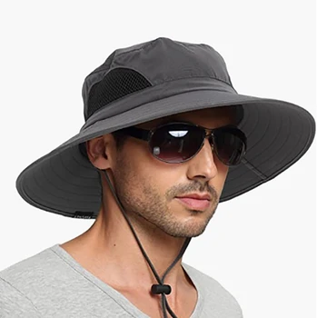 2023 Erkekler güneş şapkası Su Geçirmez Geniş Kenarlı Kova Şapka Katlanabilir Boonie Şapka Balıkçılık Yürüyüş Bahçe Safari Plaj Yakışıklı Şapka erkekler için