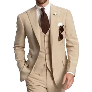 2023 İş Akıllı Rahat Düğün Takımları Erkekler Ceket Elbise Blazers Takım Elbise Ceket Yelek Yelek Pantolon Pantolon Erkek 3 Adet Set