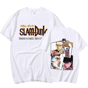 2023 japon animesi Slam Dunk Tshirt Erkekler Kadınlar Yaz Moda Kısa Kollu Gömlek Unisex Tshirt Japonya Klasik Harajuku Erkek Üstleri