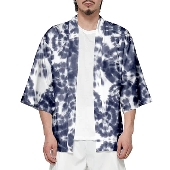 2023 Japon Kimono erkek Ve kadın Harajuku Geleneksel Kimono Batik Baskı Plaj Gömlek Yaz Bornoz 6