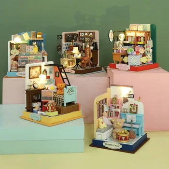 2023 Minyatür Şeyler Mini Bebek Dıy Kiti Oyuncaklar Modeli Yapı Mobilya Dollhouse Aksesuarları Çocuk Doğum Günü Hediyeleri için