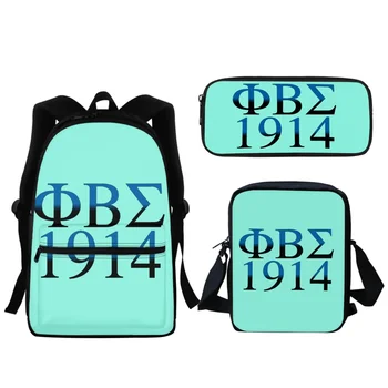 2023 Phi Beta Sigma 1914 Baskılı Öğrenci okul çantası Yüksek Kaliteli Erkek Kız Anaokulu Sırt Çantası Öğle Yemeği Çantası kalem Kutusu Hediye