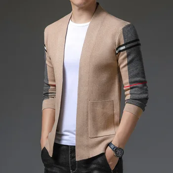 2023 Yeni Bahar Sonbahar Tasarımcı Marka Kazak Erkekler Rahat Moda Mont Ceket Erkek Giysileri Rahat Tek Göğüslü Erkekler Rahat