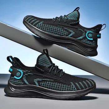 2023 Yeni Varış Sneakers erkek ayakkabısı Nefes Streç Kumaş Hafif Spor Rahat koşu ayakkabıları Erkekler için Destek Dropshipping